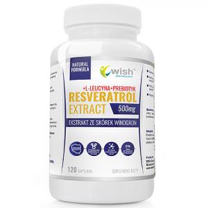 Resveratrol Extract 500mg Ekstrakt Ze Skórek Winogron + Prebiotyk 120 kapsułek