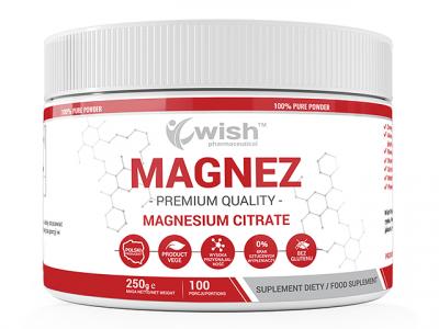 Magnez w Proszku Cytrynian Magnezu 250 g Produkt Vege