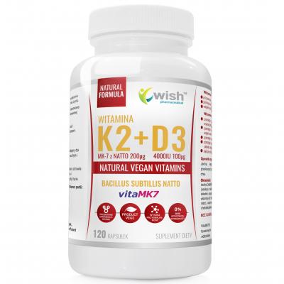 WITAMINA K2 VitaMK7 200µg + D3 4000IU Wegan 120 kapsułek