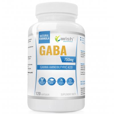 GABA 750mg KWAS AMINOMASŁOWY RELAX SEN 120 kapsułek