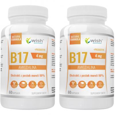 AMIGDALINA Witamina B17 1+1 GRATIS 4 mg Pestki Moreli 2 x 60 kapsułek