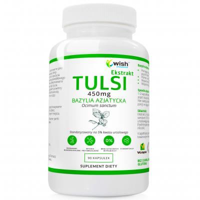 TULSI BAZYLIA AZJATYCKA 5% KWASU URSOLOWEGO 90 kapsułek