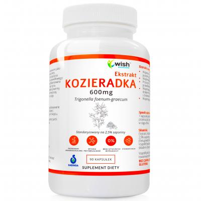 Kozieradka 600mg FENUGREEK Niska glukoza Lipidy 90 kapsułek
