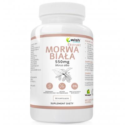Morwa Biała Ekstrakt 550mg 10:1 Niski cukier 90 kapsułek
