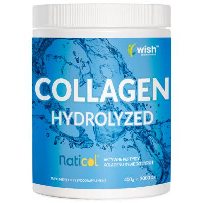 KOLAGEN Czysty HYDROLYZED 11000mg Wspiera Skórę Fish Collagen Naticol 400g