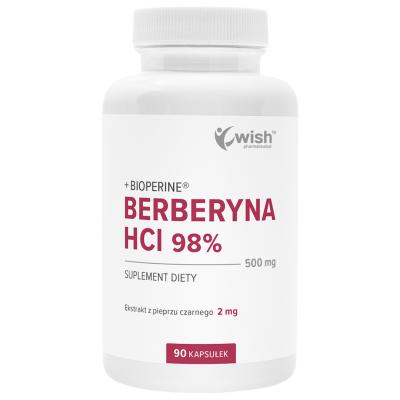 BERBERYNA HCl 98% 500 mg Ekstrakt Kontrola Cukru Odchudzanie 90 kapsułek