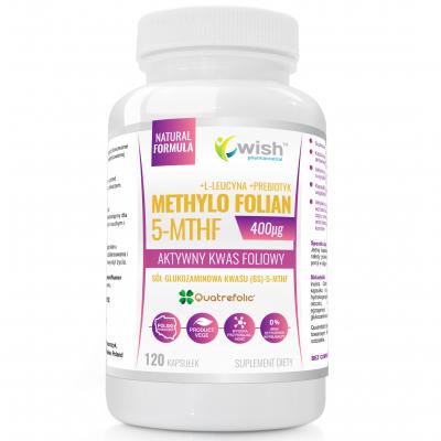 Aktywny Kwas Foliowy Methylo Folian 400mg 120 kapsułek dla Wegan