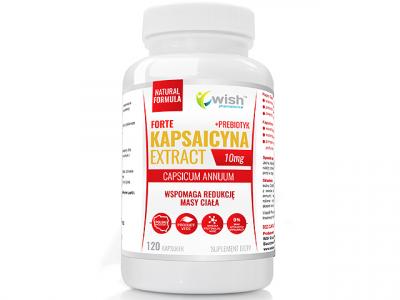 Kapsaicyna Forte Extract 10 mg + Prebiotyk  120 kapsułek Produkt Vege