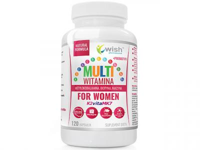 Multiwitamina Dla Kobiet B COMPLEX + ADEK + Wit C + Prebiotyk 120 Kapsułek 