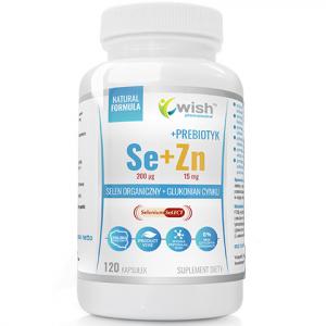 Selen Organiczny 200mcg + Cynk 15mg+ Prebiotyk Produkt Vege 120Kapsułek