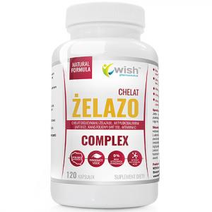 Żelazo Chelat Complex Metylokobalamina (WIT B12), Kwas Foliowy (WIT B9), Witamina C 120 Kapsułek Produkt Vege