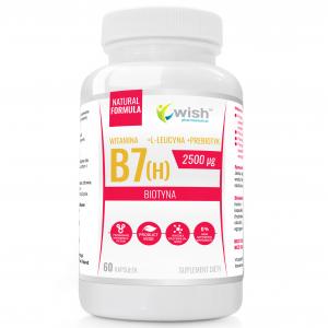 WITAMINA B7(H) BIOTYNA 2500µg SKÓRA WŁOSY PAZNOKCIE 60 kapsułek Produkt Vege