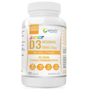WITAMINA D3 800IU 20µg DLA DZIECI DO SSANIA 120 TABLETEK