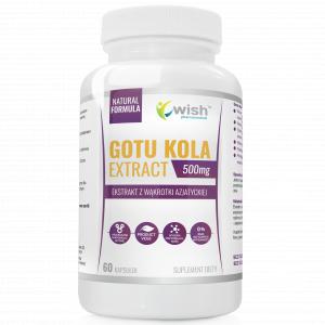 GOTU KOLA EXTRACT 500mg EKSTRAKT Z WĄKROTKI AZJATYCKIE PRODUKT VEGE 60 kapsułek