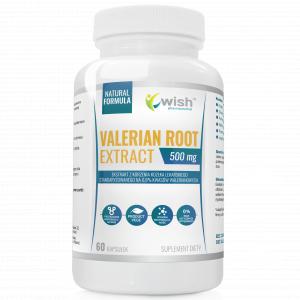 EKSTRAKT Z KORZENIA KOZŁKA LEKARSKIEGO VALERIAN ROOT EXTRACT 500mg PRODUKT VEGE 60 kapsułek