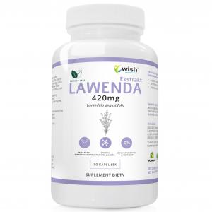 Lawenda Ekstrakt z kwiatów lawendy lekarskiej 420mg Odprężenie Trawienie 90 kapsułek Produkt Vege