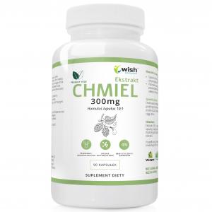 CHMIEL EKSTRAKT Z SZYSZEK CHMIELU 300mg RELAKS USPOKOJENIE DOBRY SEN 90 kapsułek Produkt Vege