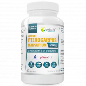 Pterocarpus Marsupium Ekstrakt 500mg CUKRZYCA REGULACJA POZIOMU CUKRU 90 kapsułek