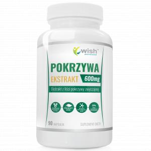 Pokrzywa Zwyczajna Ekstrakt 600mg LIŚCIE POKRZYWY ODPORNOŚĆ PROSTATA 90 kapsułek