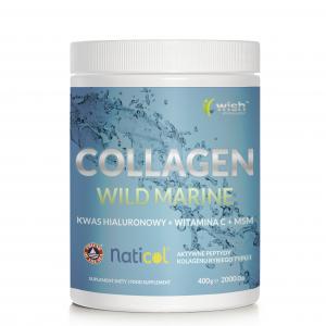 KOLAGEN Rybi WildMarine w Proszku 10 000mg Kwas Hialuronowy MSM Wit. C 400g