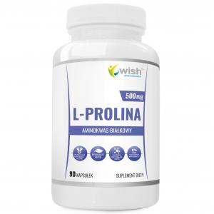 L-Prolina 500mg Aminokwas Białkowy Włosy Skóra Paznokcie 90 kapsułek
