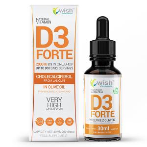 Naturalna Witamina D3 Forte w Płynie Krople 30ml 2000IU